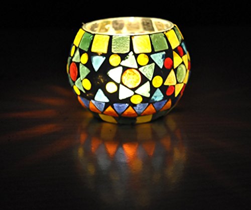 Designer handmade tea light glass candle holder votive …