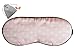 MSSilk Sleep Eye Mask- Smoothing Mulberry Silk- Adjustable Elastic Strap- Lightweight- with A Bonus Pair of Earplug in a Carry Pouch (Light Pink with White Dots)