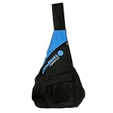 Pickleball Fanatic Sling Bag with Pockets for Paddles, Balls, Gear, and Water Bottle(Blue/Black)