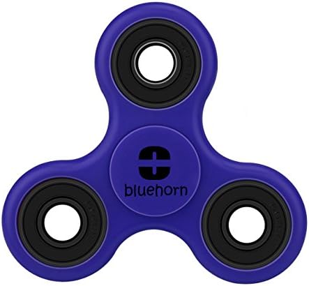 Bluehorn 360 Spinner Fidget Toys [9D Figit] EDC Focusing Focus Toy for Kids &amp; Adults - Best Stress Reducer Relieves ADHD Anxiety and Boredom Ceramic Cube Bearing(blue)