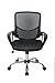 Bonum Black Mid-Back Mesh Fabric Swivel Office Chair Adjustable Desk Chair Home Office Chair with Mesh Padded Seat and Armrest