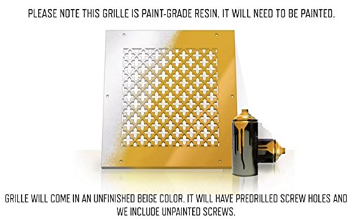 Decorative Vent Cover For A 8x6 Opening Resin Paint Grade Grille