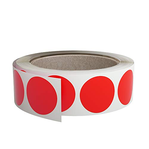 Royal Green 38mm Red Color Coding Stickers Rolls 3.8cm 600 Pack