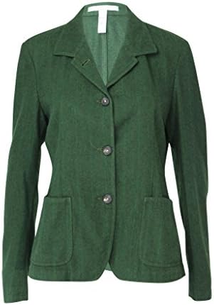 Massimo Alba Womens Wool Three Button Blazer Green Large
