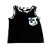 FEITONG 1Set Newborn Toddler Baby Infant Boys Girls Outfit Vest Tops+Shorts Clothes (Age:0-12M, Black)