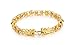 Qinggetme Men 18K Gold-Plated Cool Domineering Double Dragon Clasp Bracelet