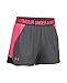 Under Armour Women's Play Up Short 2.0, Carbon Heather/Pink Shock, Medium