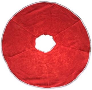 Red and White Soft Holiday Christmas Tree Skirt - 30"