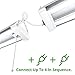 Sunco 12 Pack Linkable LED Utility Shop Light, 4500 LM, 2200K, 4 FT, 48 Inch Integrated Fixture for Garage, 40W Equivalent 150W, Surface + Suspension Mount