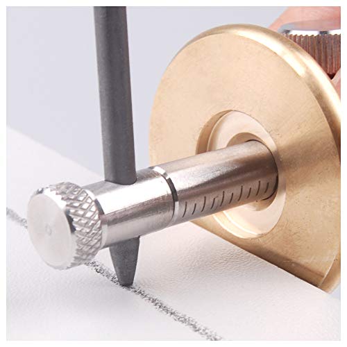 Newkiton Wheel Marking Gauge Plus with Micro Adjust Function, 1 Bearing Wheel Cutter for Soft Wood, 1 Locked Wheel Cutter for Hard Wood, 1 Metal Making Pen, 10 Marking Pencils, 1 Screwdriver Included