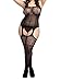 CURRMIEGO Sexy Lace Bodystocking Fishnet Lingerie Black