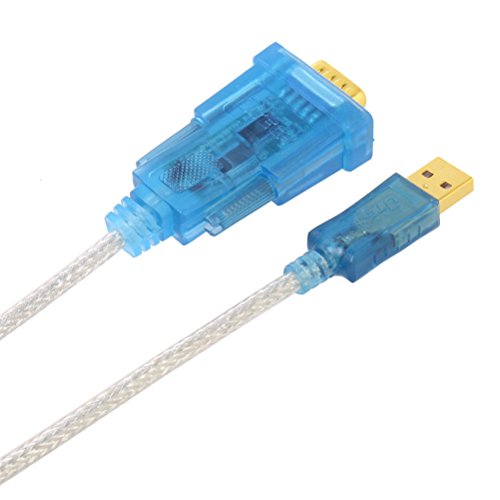 DTECH 10 Feet USB 2.0 to RS232 DB9 Serial Port Adapter Cable with FTDI Chipset Supports Windows 10 8 7 and Mac Linux