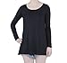 Favelem Women's Basic Modal Long Sleeve Comfy Loose Fit Short Tunic Top T Shirts