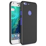 Google Pixel XL Case, Maxboost mSnap Thin Cases [Perfect Fit] [Black] EXTREME Smooth Surface with Anti-Slip Matte Coating for Excellent Grip Hard Protective PC Covers For Google Pixel XL 2016