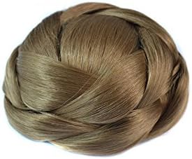 Wigico Braided Chignon Synthetic Hairpiece,Chignon Bun, Dark Shaded Blonde