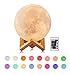 Moon Lamp 5.9 Inch 3D Print LED Light 16 Colors LED 3d Print Moon Light with Remote&Touch Control and USB Rechargeable Night Light for Kids Bedroom Home Decorative Light
