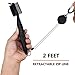 BettGolf Golf Club Brush and Groove Cleaner Brush By Brushes in 7 Different Colors For Golf Shoes/Golf Club/Golf/Golf Groove, 2 Ft Retractable Zip-line Aluminum Carabiner (Black(1))