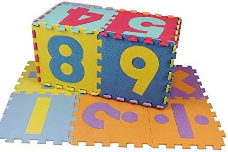 Large Soft Foam Playmat Number Puzzle Play Mat Jigsaw 16pcs with Storage Bag