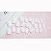 Bridalvenus False Nails 24Pcs/Set Fake Nails Bridal Full Cover Medium White Color Nail Tips with Design Press on Nails with Glue and Adhesive Tab for Women and Girls