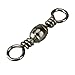 Pisfun 100/200pcs Swivels For Fishing Barrel Swivel with Solid Ring #14 #10 #8 #7 #6 #4 #2 #1 #1/0 #3/0 #5/0