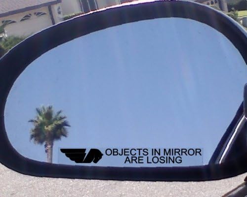 (2) Mirror Decals " OBJECTS IN MIRROR ARE LOSING" for BUELL BLAST CYCLONE FIREBOLT LIGHTNING THUNDERBOLT XB12R 1125R STT M2 ULYSSES