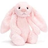Jellycat Bashful Pink Bunny Medium - L: 3.5" x W: 4.7" x H: 12.2"