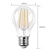 Ascher E26 LED Classic Light Bulbs / 6W, Equivalent 60W, 800lm / Warm White 2700K / Filament Clear Glass / Non Dimmable / Pack of 6