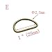 Metal D Ring 1 inch Non Welded Nickel Plated Pack of 25 (Antique Brass, Webbing Size 25mm)