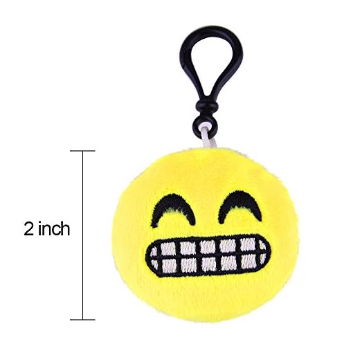 KUUQA Emoji Plush Pillows Keychain Emoji Decoration, Emoji Party Supplies (16 Pack) - Image 4