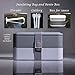 Snitsla Go - Bento Lunch Box Set in Insulated Lunch Bag for Adults - With Sauce Container and Divider to keep Food and Snack separated - Size for Portion Control - Grey