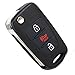 beler 3 Buttons Remote Flip Folding Key Shell Fob Case Cover Uncut Blank Blade for Kia Soul 2010-2013 (Fulfilled by hermeshine)