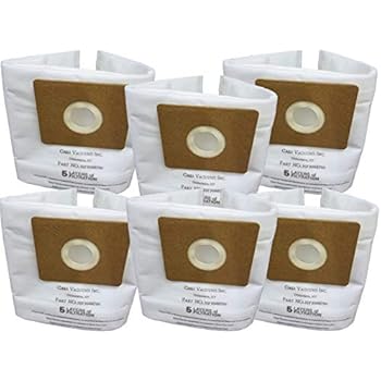 CASA VACUUMS replacement for Shop-Vac Type A HEPA FILTRATION Bags, compatible to 9066700 1.5-Gallon All Around Collection Bag, 6-Pack