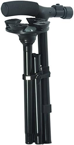 Folding Cane, BeGrit Dependable Ajustable Height Lightweight Folding Walking Stick Cane with Built-in LED Lights Non Slip Unisex