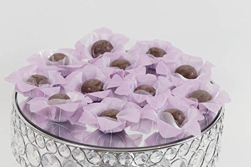 Wedding Chocolates Wrapper - Luxury Wedding - Handmade Fabric Truffle Cups, Truffle Liners, Truffle Wrappers - Pack of 20 - Truffilio (Lilac)