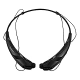 Rymemo 2016 Newest Universal Wireless Bluetooth 4.1 Music Stereo Sports/Running Headset Headphones w/Microphone Vibration Neckband Style for iPhone Samsung (Black-Black)