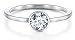 BORUO Cubic Zirconia Ring - 925 Silver Eternity Band - Elegant Crown Rings For Women - Sterling Silver Rings For Women - Silver Wedding and Anniversary Band Women, Size 4-12