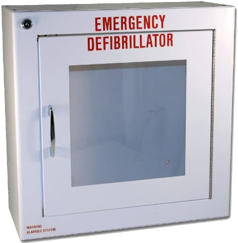 First Voice TS145SM-1 AED Basic Wall Standard Cabinet with Alarm, 13.5" W x 13" H x 5.25" D