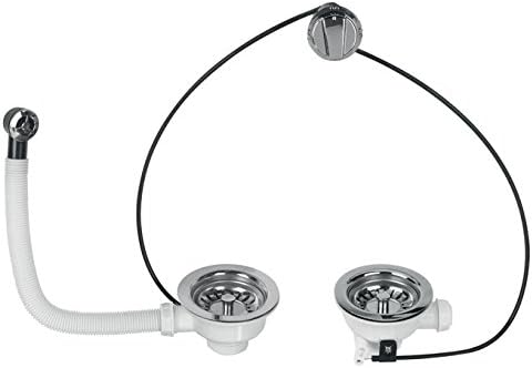 Wirquin 30718724 Sink Unit with 2 Drawers and Cable Control White, Norme