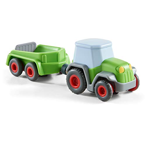 Haba Traktor mit Anhänger und Ferkel Geschenkset Little Friends Bauernhof – Bild 4