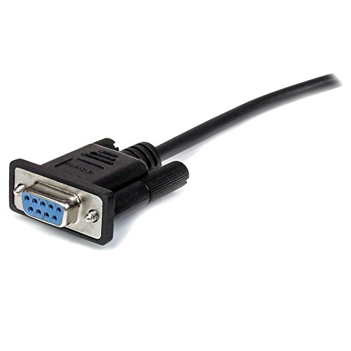 StarTech.com 3m Black Straight Through DB9 RS232 Serial Cable - DB9 RS232 Serial Extension Cable - Male to Female Cable (MXT1003MBK), 10 ft / 3m