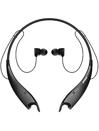 Mpow Jaws V4.1 Bluetooth Headphones Wireless Neckband Headset Stereo Noise Cancelling Earbuds w/ Mic (Black)