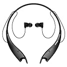 Mpow Jaws V4.1 Bluetooth Headphones Wireless Neckband Headset Stereo Noise Cancelling Earbuds w/Mic-Black