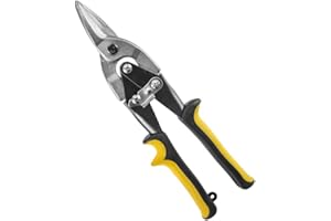 WARMTREE 10 Inch Aviation Tin Snips, Heavy Duty Chrome Vanadium Steel Metal Cutter Shears for Cutting Sheet Metal, CR-V Straight Cut