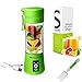 [Upgraded Version] USB Juicer Cup by BHUATO, Portable Juice Blender, Household Fruit Mixer - Six Blades in 3D, 380ml Fruit Mixing Machine for Superb Mixing (Green)…