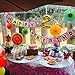 OVEE LANDO 2 Set of 6 Vibrant Bright Colors Hanging Paper Fans Rosettes Party Decoration 8