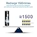 Mrupoo 4Pcs 1.5v 3200mWh AA Rechargeable Lithium Batteries With 4 Slots Ports AA AAA Battery 2 Hours Quick Charger , Micro-USB Port , Output at 1.5V
