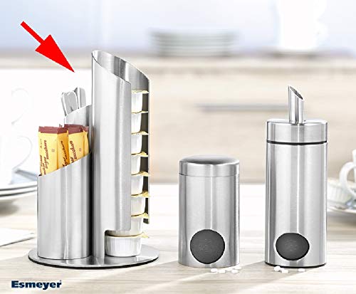 Esmeyer 400-2647 Portionsspender Multi aus mattiertem Edelstahl, für Milchdöschen, Zuckertüten und Rührstäbchen – Bild 4
