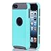 iPod Touch 5th 6th Generation Case, Lumsing Hybrid Hard [Colorful Series] 2-Piece Style Hybrid Shockproof Case Cover for Apple iPod touch 5 6th Generation (Mint/Grey)