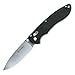 Ganzo G740 Black Folding Knife Handle G10 Blade 440c Lock Axis