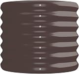 vidaXL Garden Raised Bed Flower Stand Galvanised Steel 224x40x36 cm Brown view 6
